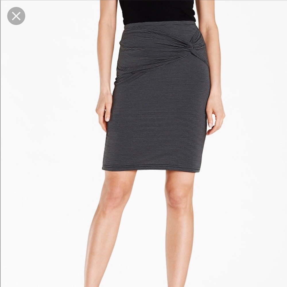Garnet Hill wrap front pencil skirt
